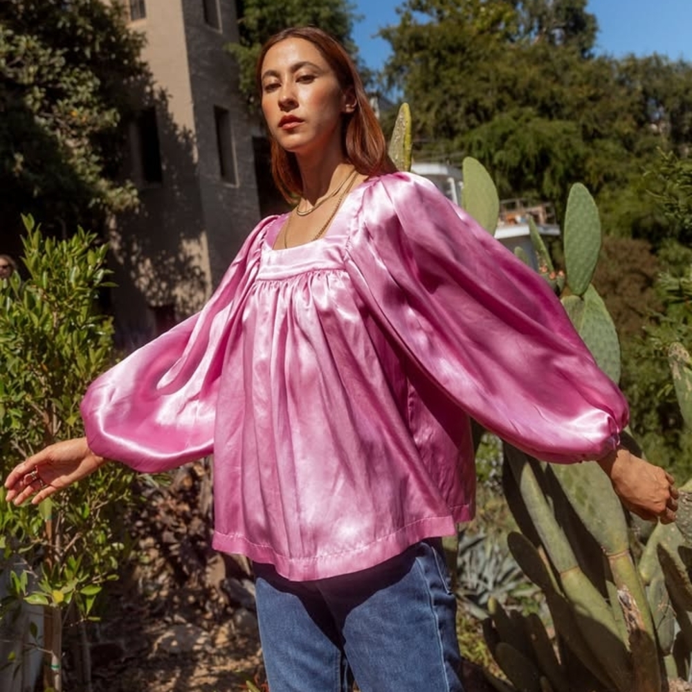 Horses Atelier Pink Balloon Sleeve Blouse